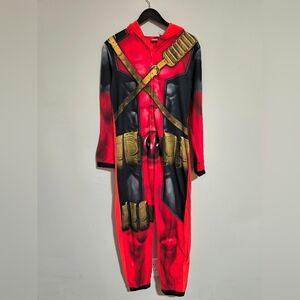Deadpool Marvel Fleece Onesie Pajamas Adult Small